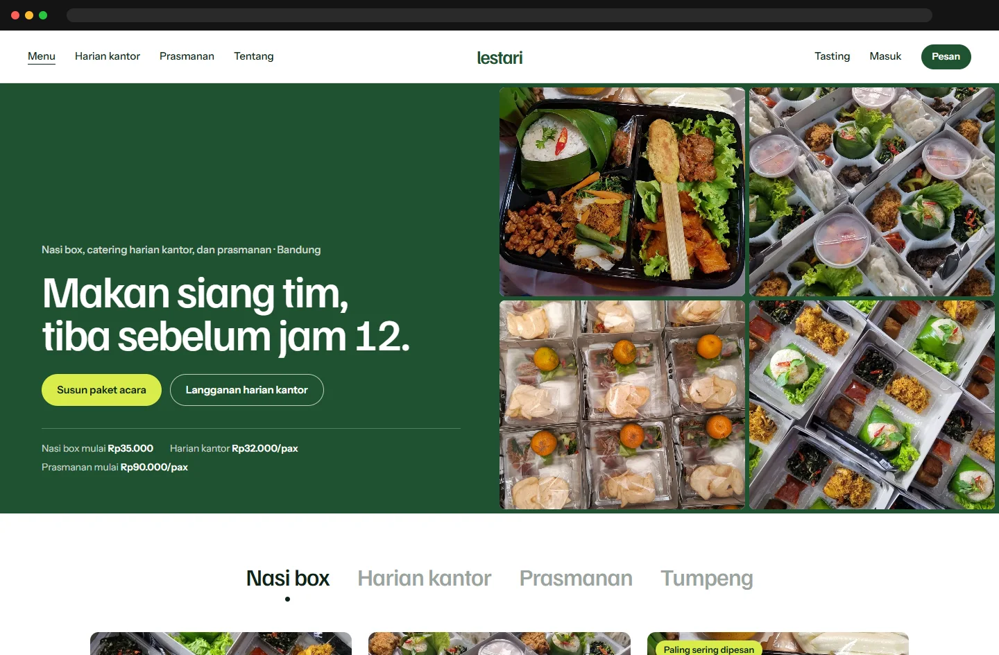 Website Jasa Catering