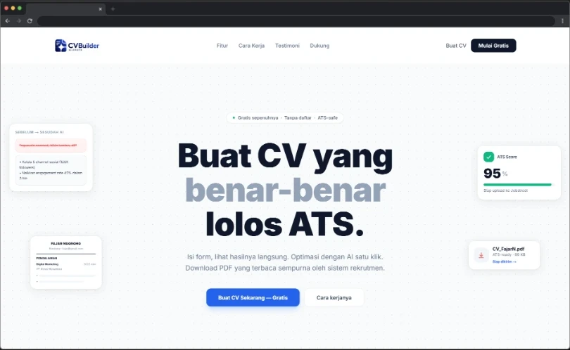 CV ATS Builder — AI Web App