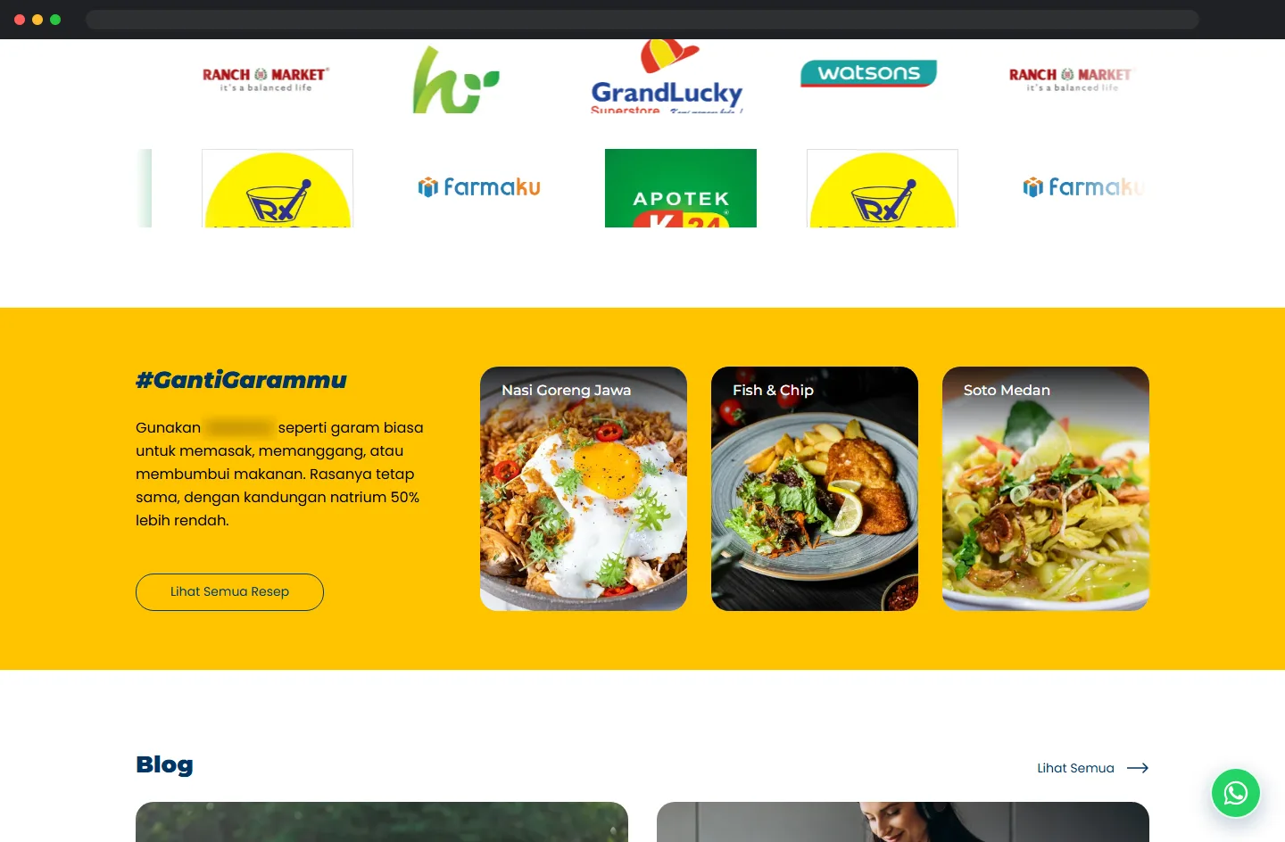 Recipes and blog