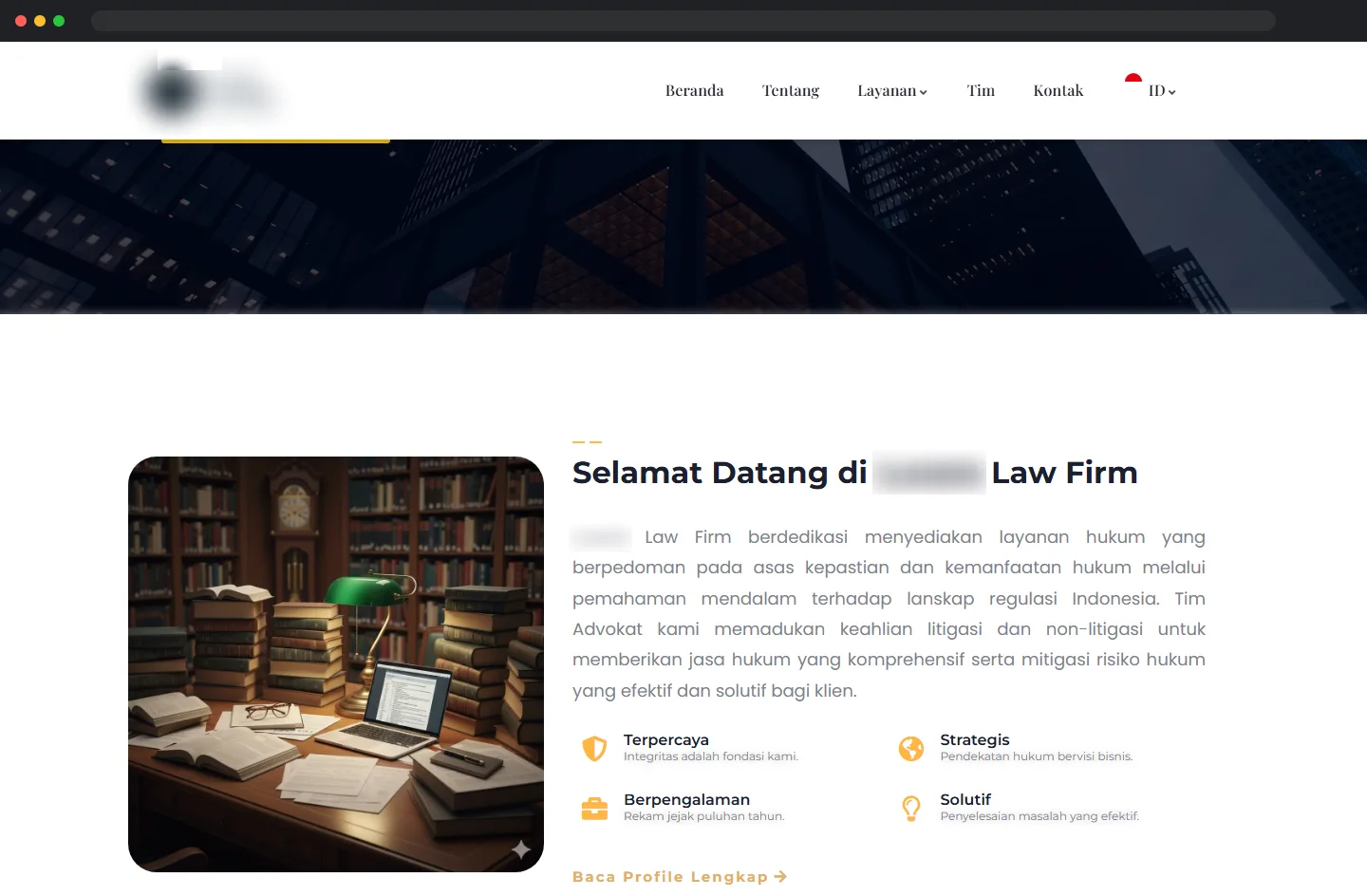Perkenalan firma dan nilai utama