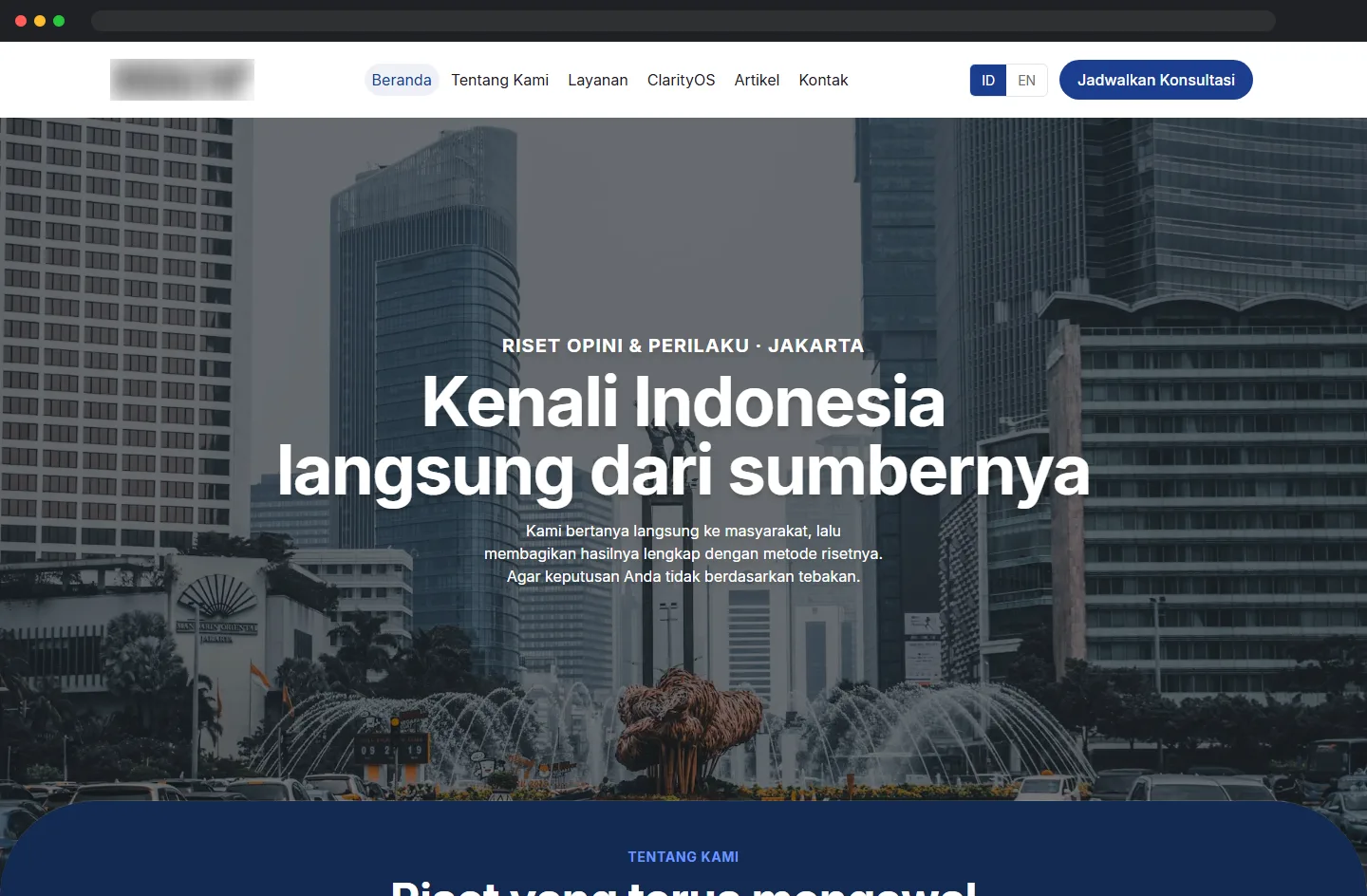 Website Lembaga Riset Pasar