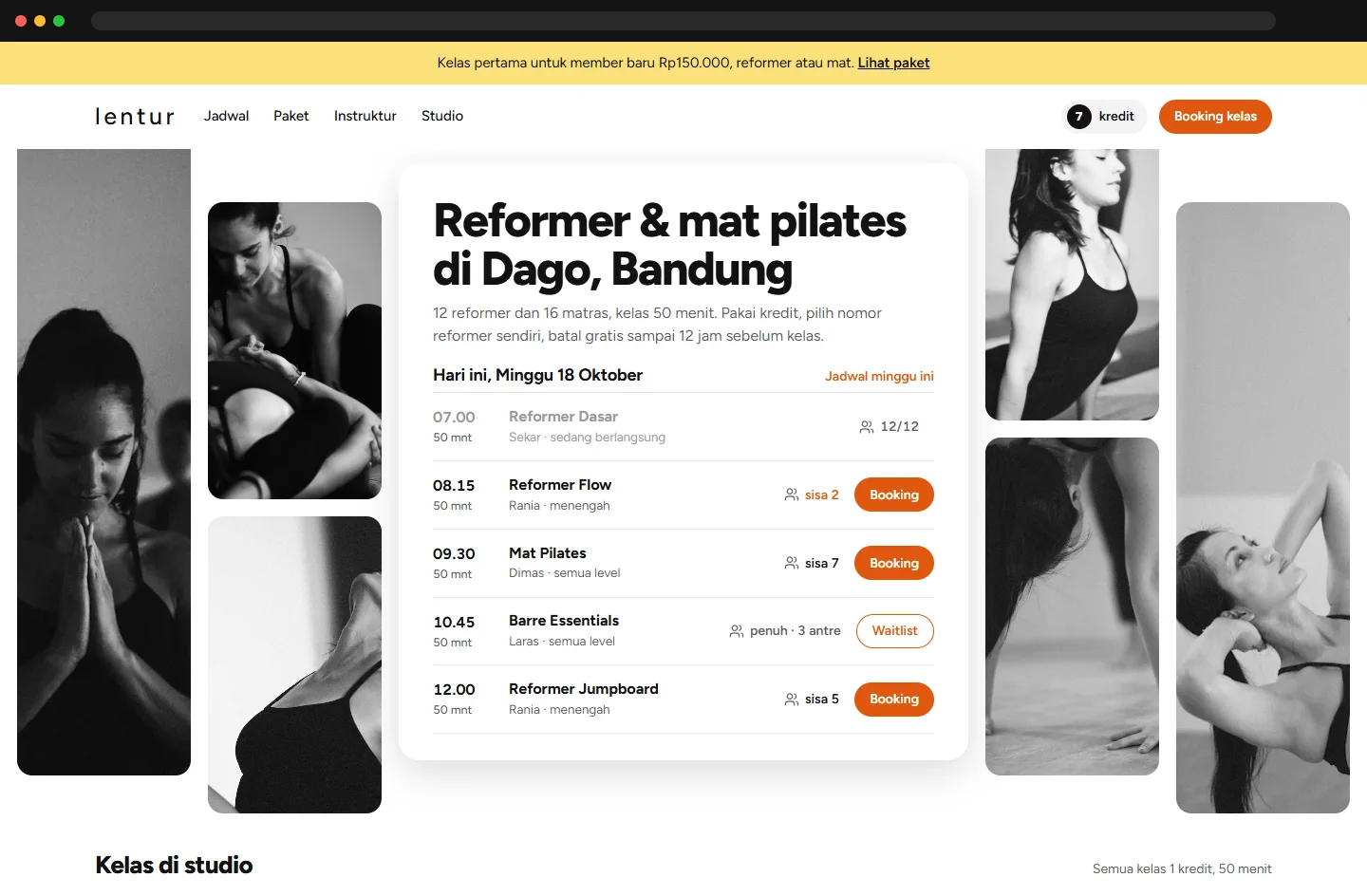 Pilates Studio Website