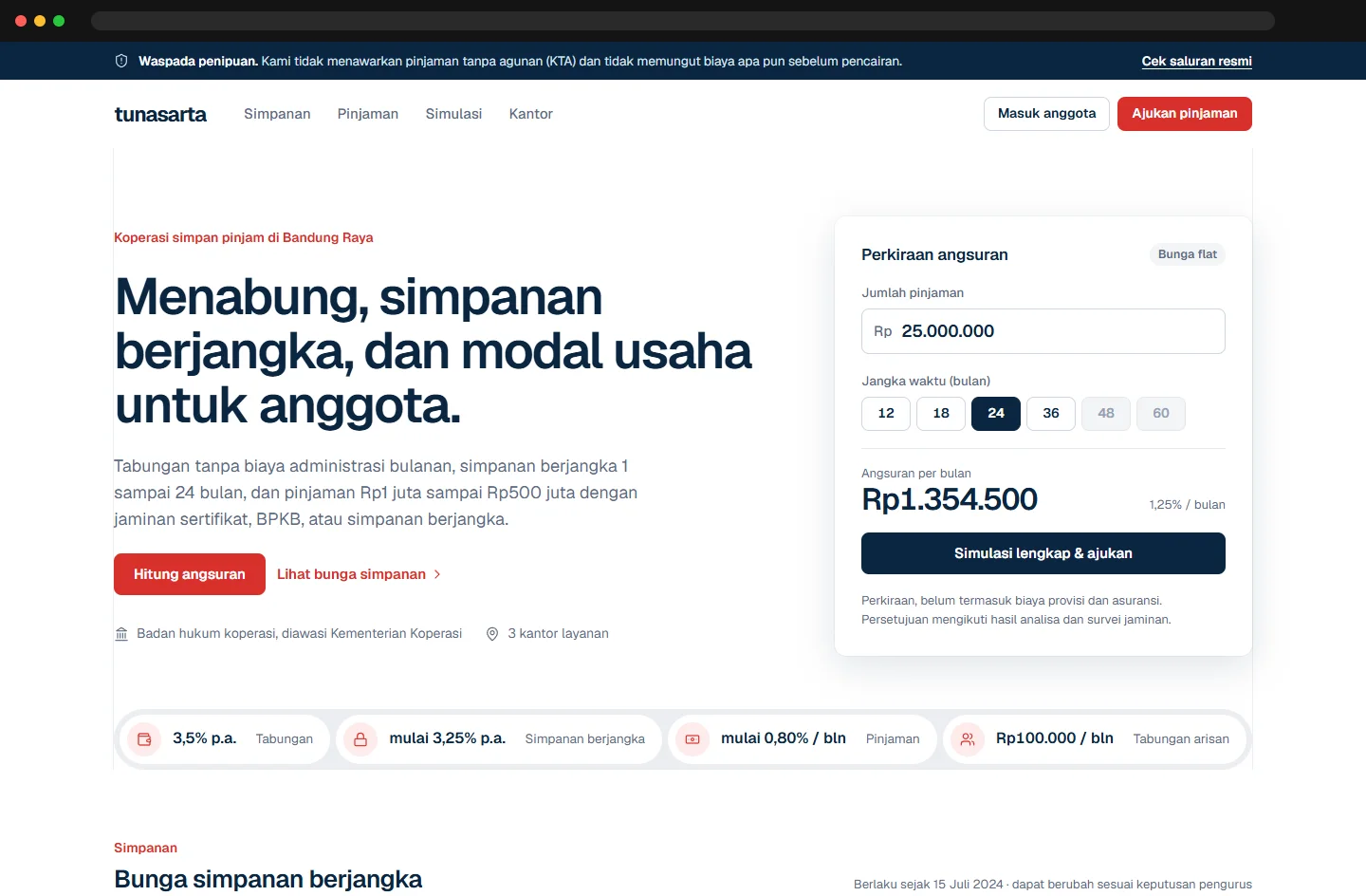 Savings & Loan Cooperative Website